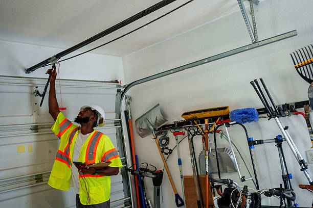 Professional Garage Door Panel Replacement technician working in Henrico County County, VA